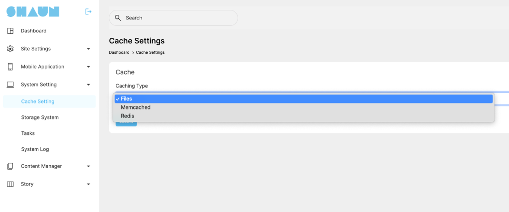 Cache Settings - mooDating Script