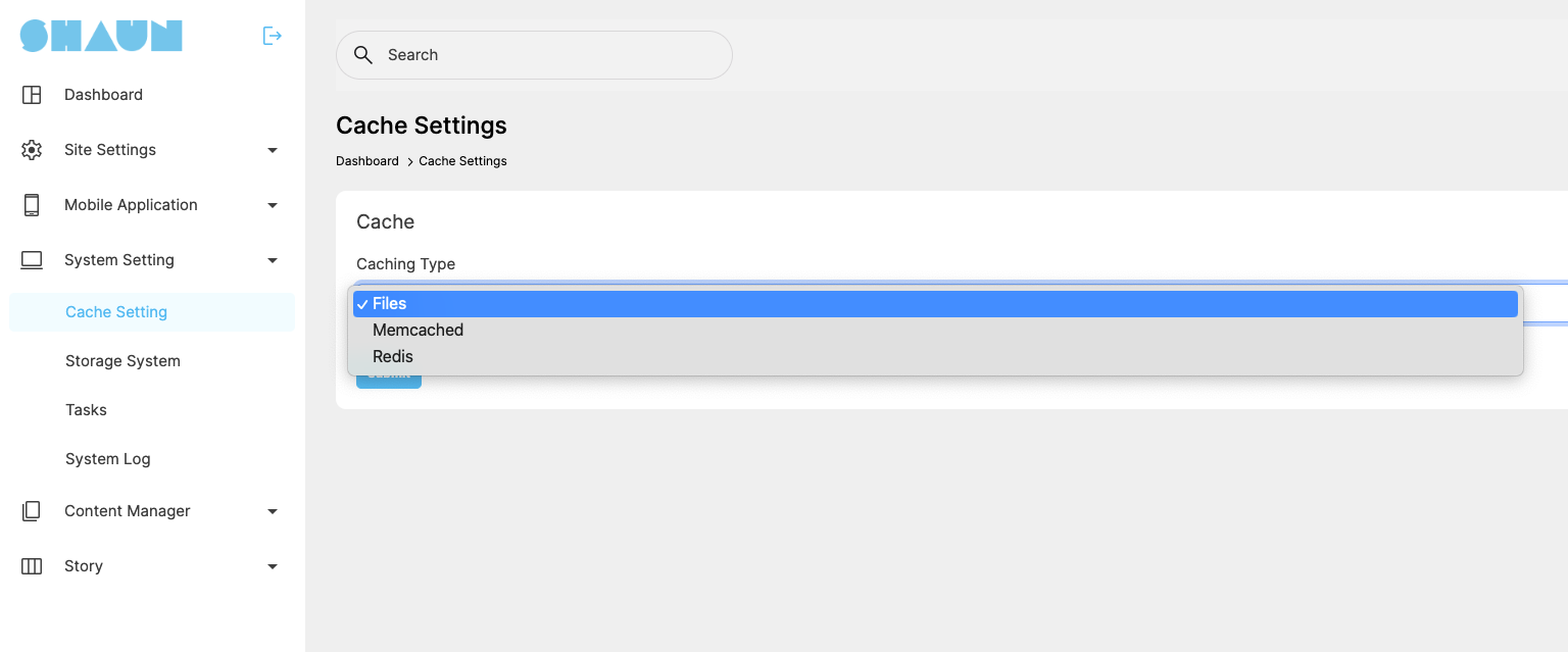 Cache Settings - mooDating Script